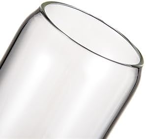 2 Pcs Drinking Glasses with Bamboo Lids and Straw 2pcs Set - 16oz U-Shaped Cups, Iced Coffee Glasses, Cute Reusable Bottle, Ideal for Whiskey, Beer, Tea, Gift