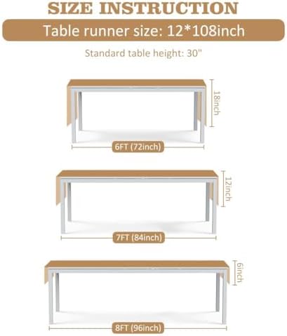 OurWarm Boho Coffee Table Runner for Living Room, 108 inches Long Macrame Spring Runner for Table, Farmhouse Dining Table Runner with Tassels for Bohemian Rustic Wedding, Bridal Shower (12x108 Inches)