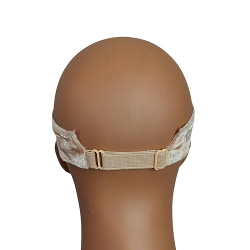 Velvet Grip Wig Band | Silicone and Lace | Adjustable for Lace Front Wigs (Beige)