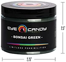 Eye Candy Pigments Premium Green Mica Powder - Bonsai Green (50gr) - for Epoxy, Resin, Soap, Paint, Woodworking, Acrylic Pouring, Bath Bombs, Fishing Lures - DIY Arts and Crafts Additive