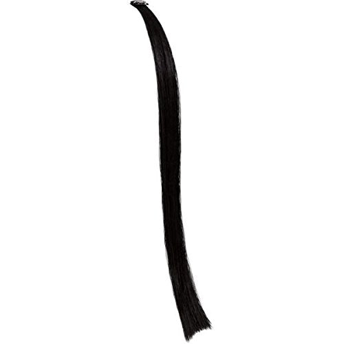 Amscan Long Synthetic Hair Extension, 15", Black