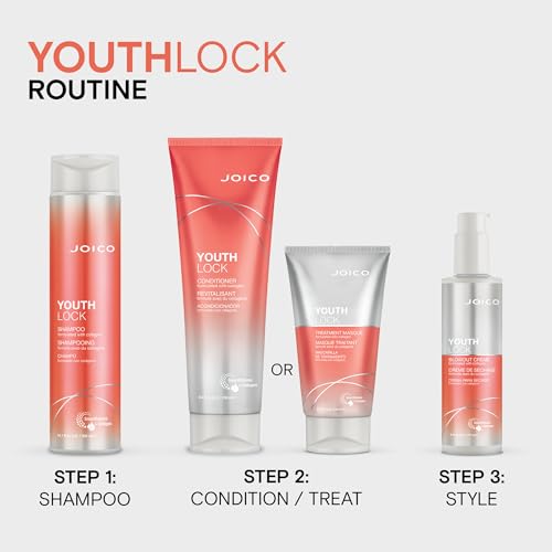 Joico YouthLock Conditioner Formulated with Collagen | Youthful Body & Bounce | Soften and Detangle Hair | Boost Shine