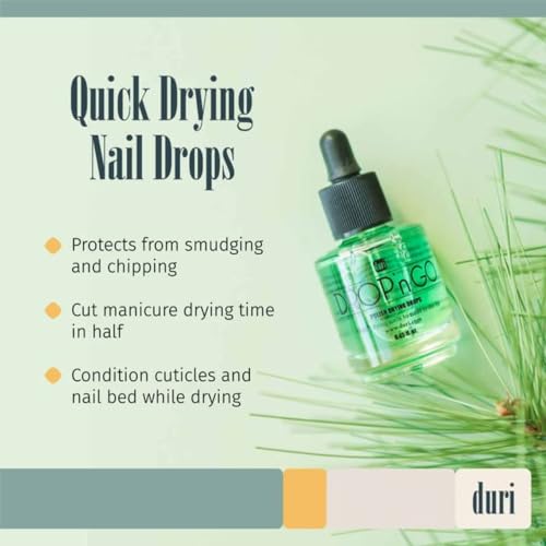 duri Drop'n Go Quick Dry Nail Drops - Fast Drying Drops for Long Lasting Nail Polish 0.45 fl. oz. (Pack of 1)
