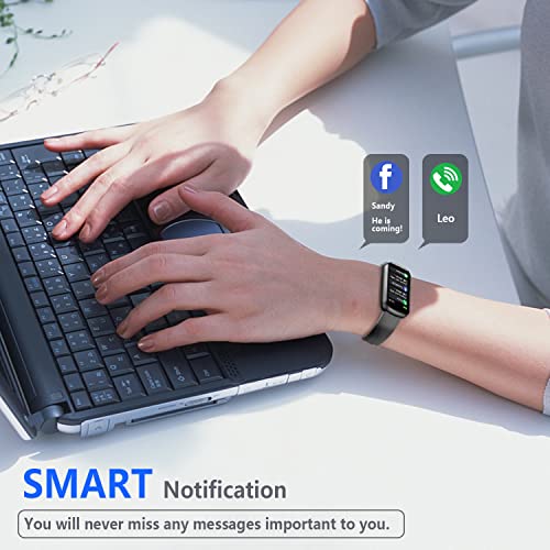 FITVII Slim Fitness Tracker with Blood Oxygen, Blood Pressure, 24/7 Heart Rate and Sleep Tracking, IP68 Waterproof Activity Trackers and Smart Watches with Step Tracker, Pedometer for Women