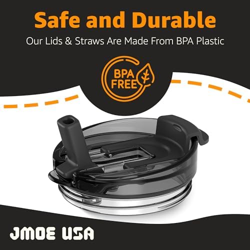 Jmoe USA 40 oz Replacement Lid For Yukon Fit Forty Tumbler With Handle | 2 in 1 Straw Lid | Made of BPA Free Tritan Plastic | 100% Leakproof Design | Dishwasher Safe (1-Pack)
