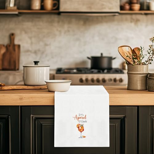 Aperol Spritz Towels Set - Set of 2, Aperol Spritz Gifts, Bar Cart Home Bar Decor, Bar Towels for Bartender, Italian Cocktail Dish Towels for Kitchen 16x24