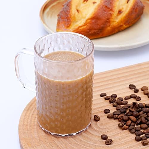 Coffee Mugs Set of 4, Unbreakable Clear Coffee Mugs with Handle, 16 Ounce Reusable Plastic, Dishwasher Safe