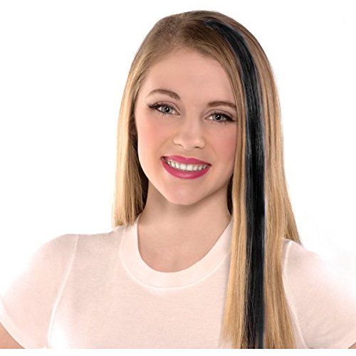 Amscan Long Synthetic Hair Extension, 15", Black