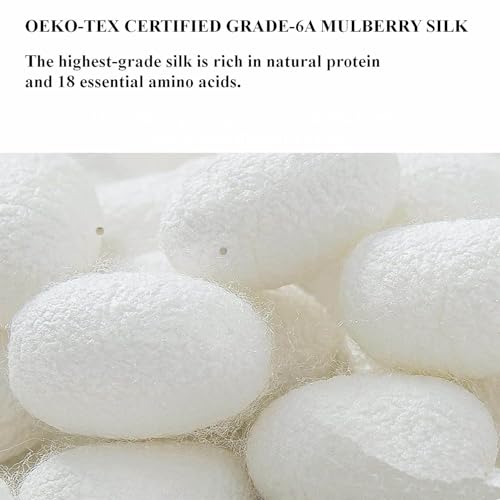 100% Mulberry Silk Bonnet for Women Hair Care, Grade 6A Silk Sleeping Cap - Stay On All Night Hair Wrap for Sleeping (Apricot/06, One Size-Medium)