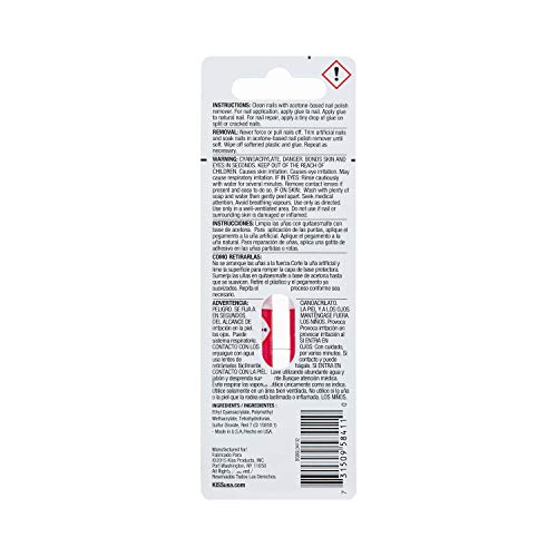Kiss Pink Gel Nail Glue w/ 6 Pipettes (3 Pack)