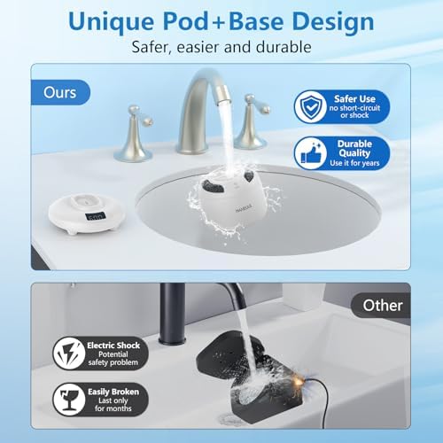 2025 Ultrasonic Retainer Cleaner for Dentures & Aligner, Durable Removable Base and Top Cover, Denture Cleaner Machine with 4 Modes for Mouth Guards, Jewelry, Rings, etc (White)