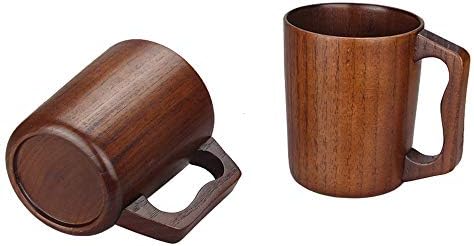12 oz Handmade Wooden Coffee Mug Wood Outdoor Cool Man Cups Unique Camping Guys Tankard Vintage Beer Mugs Stein for Men Gift Unusual Rustic Coffee Tea Cup Fancy Manly Viking Mug