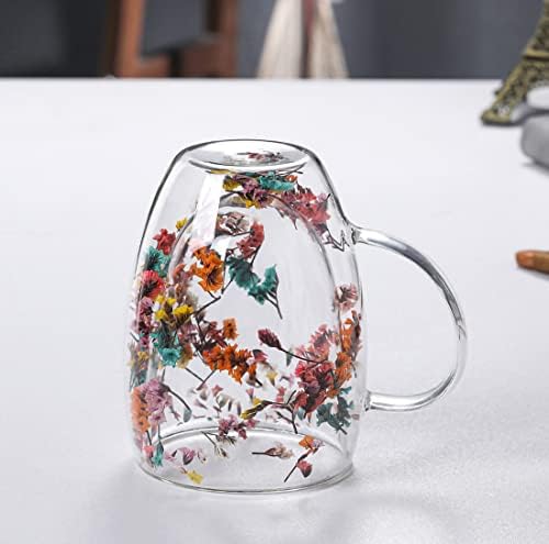 Double Wall Glass Coffee Mugs Clear Cups for Cappuccino Tea Espresso Latte Hot Beverages Glasses Birthday Gifts for Women Her