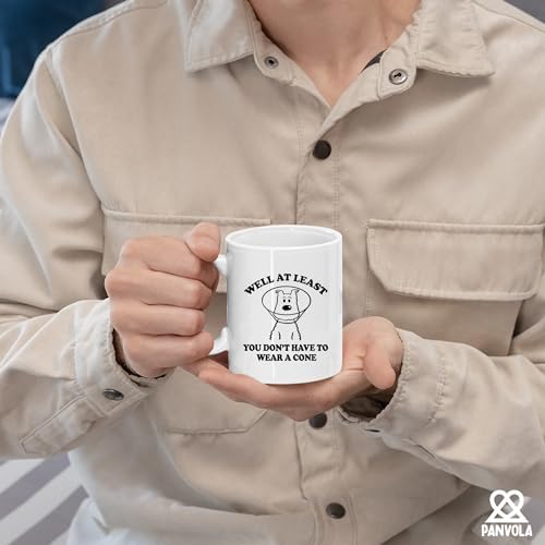 Well At Least You Don’t Have To Wear A Cone Get Well Soon Gifts For Women After Surgery Men Recovery Gifts From Friends Feel Better Get Well Ceramic Mug (White)