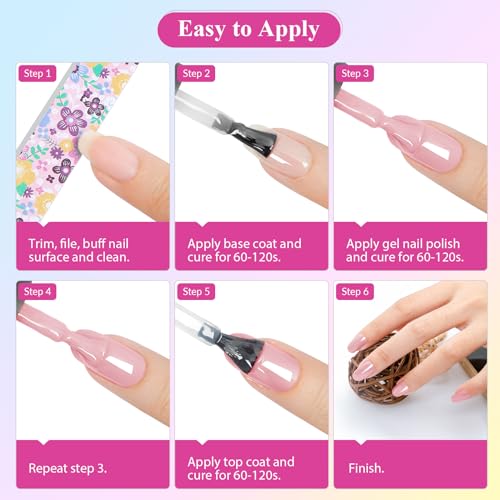 VANREESA 42 Pcs Gel Nail Polish Kit with U V Light 24 Popular Colors Gel Polish Nail Kit Green Blue Purple Pink Orange Complete Nail Kit with Manicure Tools Gifts for Women Girls