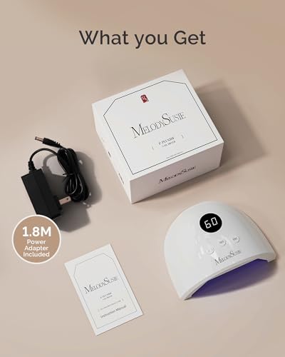 MelodySusie UV Nail Lamp, Plus30F UV Light for Gel Nails LED Nail Dryer with 3 Timer, Smart Sensor, LCD Display Fast Curing Gel Nail Polish Nail Art Tools Manicure Accessories-White