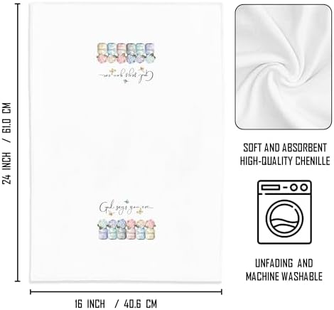 Boho Christian Kitchen Towels 16x24 - God Says You are Christian Dish Towels for Kitchen, Inspirational Christian Gifts for Women, Bible Verse Scripture Decorative Hand Towels for Bathroom