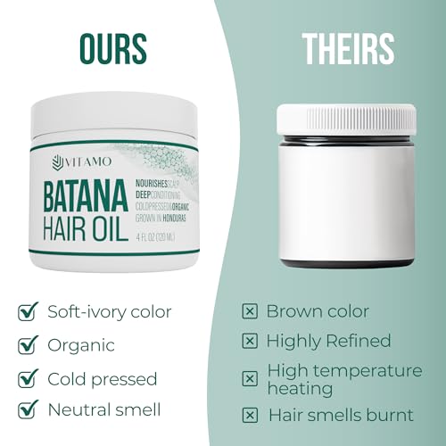100% Organic Batana oil for Hair Growth | Pure Elaeis Oleifera | Natural Cold Press Extraction Method | Dr Sebi Scalp Care Hair Shine treatment for Men & Women | No Burnt Smell