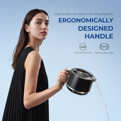 Ultrasonic Retainer Cleaner Machine - 45kHz Ultrasonic Jewelry Cleaner - 200ML Mouth Guard & Denture Cleaner Pod - 5 Modes with Digital Timer - Upgrade Water Bottle Design
