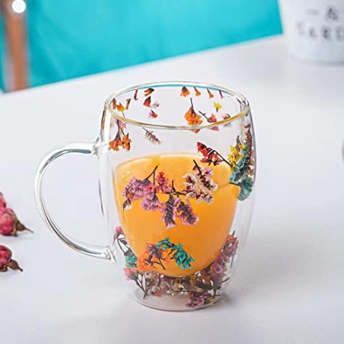 Double Wall Glass Coffee Mugs Clear Cups for Cappuccino Tea Espresso Latte Hot Beverages Glasses Birthday Gifts for Women Her