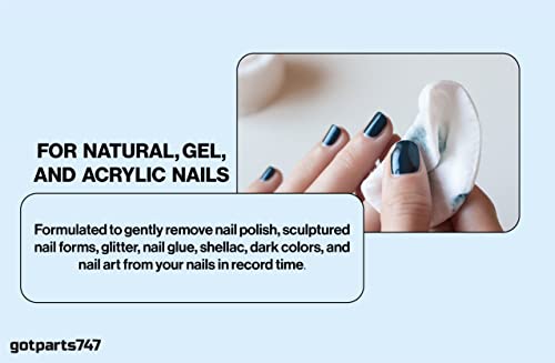 100% Pure Acetone 1 Pint - Strong Fast Acting Nail Polish Remover for Home & Commercial Applications - Removes Polish frm Natural, Gel, Shellac Nails & Dip Nails - 16 oz