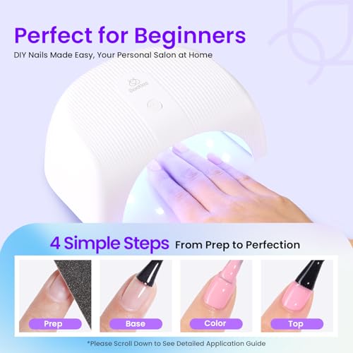 Beetles Gel Nail Polish Kit with UV Light - 31Pcs Nail Polish Set Popular Color Gel with Base and Matte&Glossy Top Coat Soak Off All Season Gel Nail Set Nail Art Gift for Women & Girls