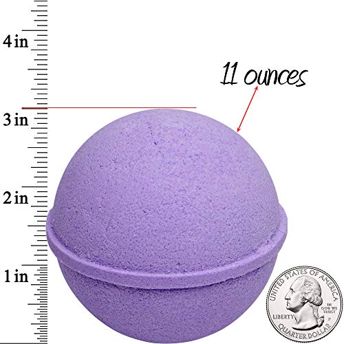 Ocean Breeze Lavender Bath Bombs Gift Set of 2 with Size 6 Ring Inside Each Made in USA