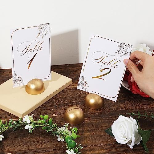 12pcs Round Table Number Stands, Modern Place Card Holders - Gold