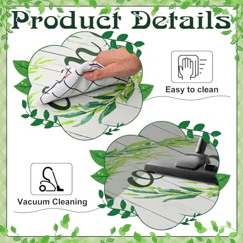 Farmhouse Kitchen Rugs Mats Set of 2 Anti Fatigue Kitchen Rugs Non-Skid Waterproof Kitchen Floor Mat Cushioned Comfort Standing Mat for Kitchen Sink Office Laundry Home