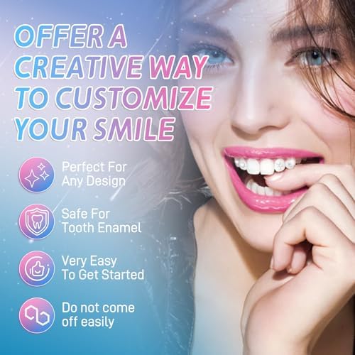 Tooth Gems Kit for Teeth Gems Kit with Light,190 Tooth DIY Gem Kit Tooth Jewelry Gems Kit 2025 New for Man&Women