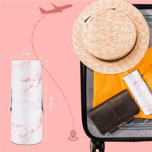 Makeup Brushes Set DUAIU 16PCS Marble Make up Brushes Foundation Eyeshadow Concealer Eyebrow Blush Face Mask Brush Set With Gift Box Make Up Tool(Pink)