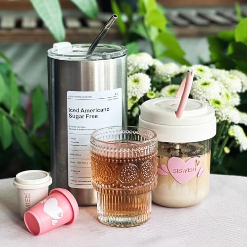 Kingrol Drinking Glasses Set of 8, 6.5 Ounces Stackbale Water Glasses, Vintage Glassware for Cocktail, Whiskey, Juice, Iced Coffee, Iced Tea, Bar Accessories
