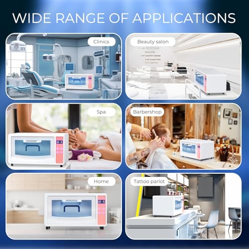 UV Light Nail Tool Cleaning Machine - Dry Heat Cabinet UV Light Cleaner, Manicure Tool Cleaner Cabinet, Barber Salon Tools, 6L 110V 160W White