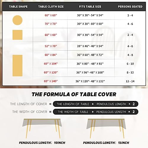 Horaldaily Summer Tablecloth 60×84 Inch Rectangular, White Yellow Lemon Vintage Pattern Washable Table Cover for Party Picnic Dinner Decor