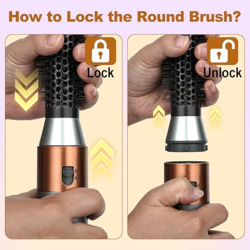 Small Round Volumizng Brush Attachment for Dyson Airwrap HS01 HS05 HS08, 20MM Smaller Tiny Round Brush Volume Boost Short to Medium Length Hair, Bangs to Creates Defined Bouncy Curls