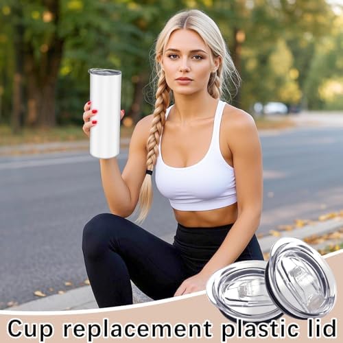 12 PCS 20 Ounce Tumbler Lid For Skinny Tumbler Lid Replacement,Splash Resistant Silicone Sliding Cup Covers for 2.64 IN Mouth Tumbler Cooler