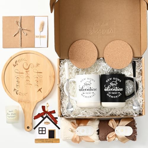 YHRJWN House Warming Gifts New Home, Housewarming Gifts New Home, House Warming Gift for Women Men Couples Newlywed Friends, Housewarming Gift Box, 13 Pieces