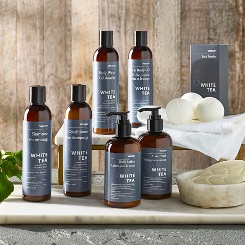 Westin White Tea Aloe Bath & Body Oil - Soothing, Invigorating Bath and Massage Oil with White Tea and Aloe - 8 Ounces
