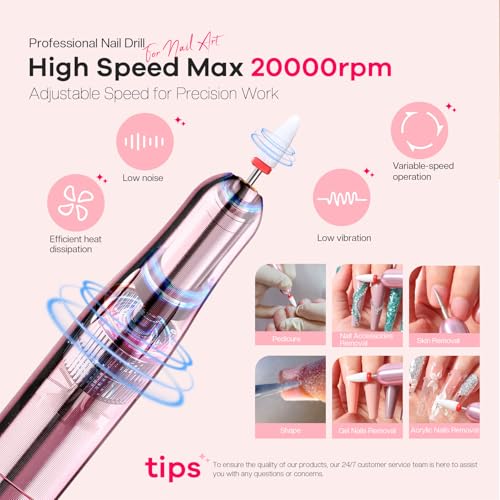 Acrylic Nail Kit for Beginners: Professional Complete Set with Drill UV Light Gel Polish Nail Art Tools for Salon Quality Manicures at Home