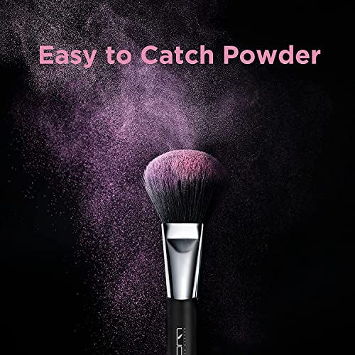 Travel Makeup Brushes Set w/Pouch, 5PCS Double Ended Portable Mini Cosmetic Brushes Kit for Foundation, Eyeshadow, Lip, Blush Make Up Brushes Professional(Black)