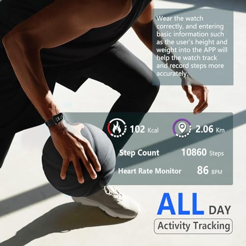 FITVII Slim Fitness Tracker with Blood Oxygen, Blood Pressure, 24/7 Heart Rate and Sleep Tracking, IP68 Waterproof Activity Trackers and Smart Watches with Step Tracker, Pedometer for Women