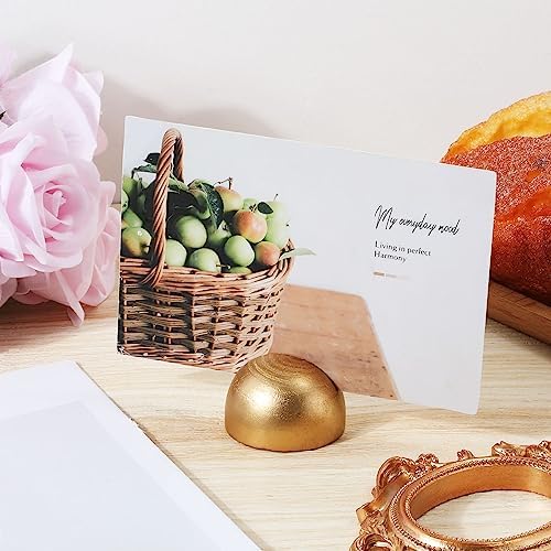 12pcs Round Table Number Stands, Modern Place Card Holders - Gold