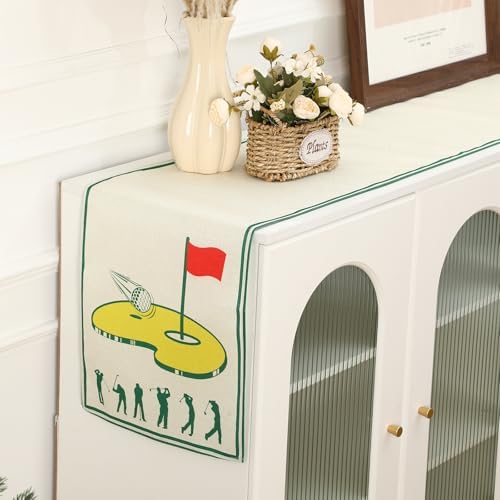 2 Pack Golf Table Runner 13 x 72 inches Golf Party Table Decorations for Birthday Party Dining Room Kitchen Tabletop Home Decor
