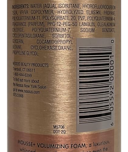 Nexxus Mousse Plus 10.6 Ounce Volumizing Foam Medium Hold (313ml) (2 Pack)
