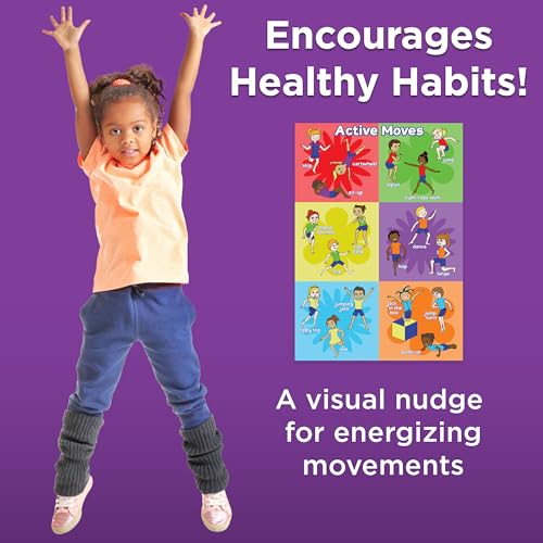 Covelico Physical Therapy Posters, 1 x A3 Laminated Poster for Kids, Physical Education Equipment for Elementary Classroom Exercise, Essential PE Teacher Supplies - Engaging PE Posters for PE Class