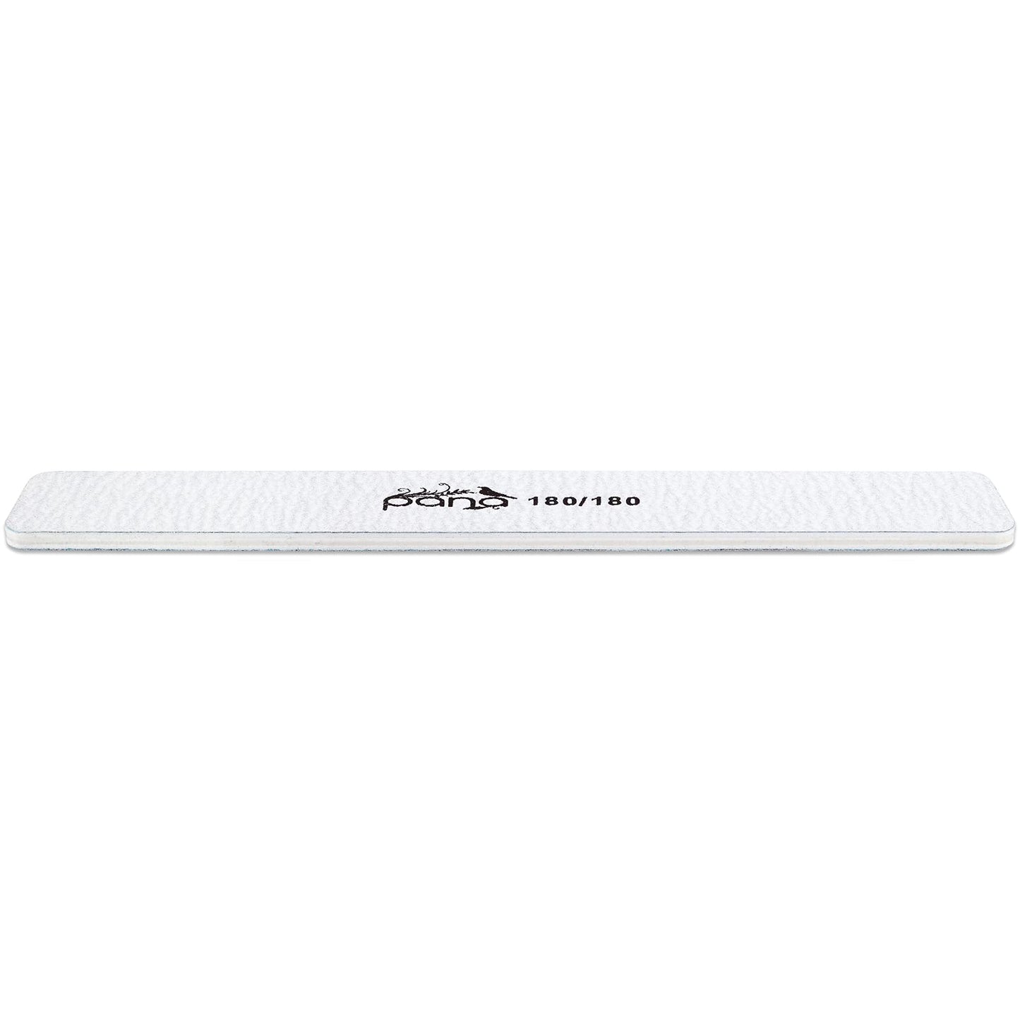10pcs - PANA Jumbo Double-Sided Emery Nail File for Manicure, Pedicure, Natural, and Acrylic Nails - Zebra (Grit 180/180)