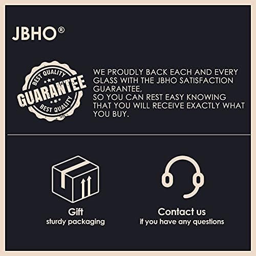 JBHO Stemless Wine Glasses Set of 6, Red or White Small Wine Glass set, 10oz Diamond Shaped, Unique Short Tumblers, Cocktail Glass, Nice Gift-Packaging for Housewarming, Birthday,Valentine,NewYear