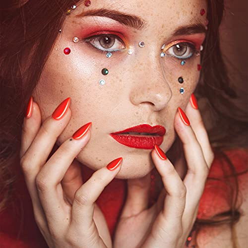Maitys Almond Press on Nails 36 Colors 864 Pcs Press on Nails, Glossy Full Cover Fake Nails Colorful Artificial Nails for Women Girls Nail Salon Decorations