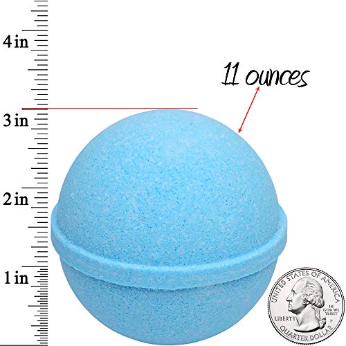 Ocean Breeze Lavender Bath Bombs Gift Set of 2 with Size 6 Ring Inside Each Made in USA