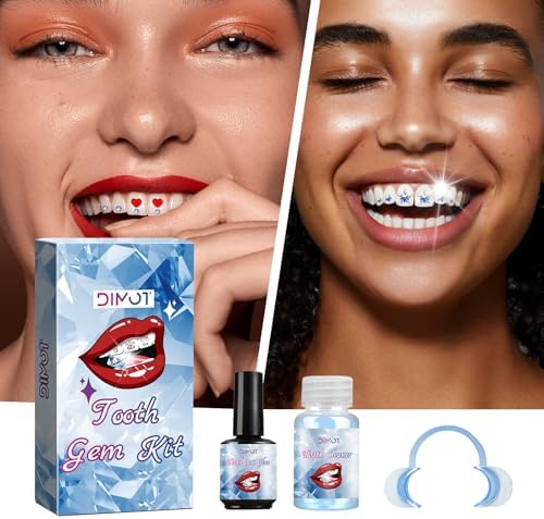 Tooth Gems Kit for Teeth Gems Kit with Light,190 Tooth DIY Gem Kit Tooth Jewelry Gems Kit 2025 New for Man&Women